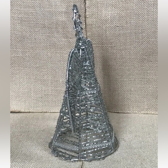 Beaded Wire Angel Christmas Tree Topper Glam Steampunk Unique Holiday Winter - Picture 2 of 6